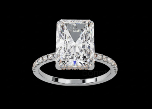 Radiant-Cut Lab Grown Diamond Solitaire Ring – EF Color, VVS/VS Clarity | Bonnt