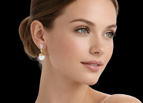 Valentine Trillion-Cut Lab Grown Diamond Stud Earrings in Gold or Silver | EF Color, VVS–VS Clarity