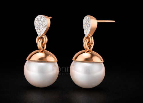 Valentine Trillion-Cut Lab Grown Diamond Stud Earrings in Gold or Silver | EF Color, VVS–VS Clarity