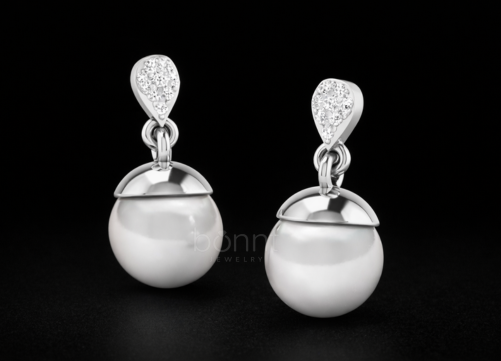 Valentine Trillion-Cut Lab Grown Diamond Stud Earrings in Gold or Silver | EF Color, VVS–VS Clarity