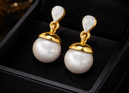 Valentine Trillion-Cut Lab Grown Diamond Stud Earrings in Gold or Silver | EF Color, VVS–VS Clarity