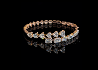 Eternal Love Moissanite Bracelet – D Color • VVS Clarity • Ideal Cut Sparkle | Available in 925 Silver, 10K, 14K & 18K Gold