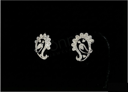 Paisley Grace Moissanite Diamond Stud Earrings – D Color VVS | Artistic Luxury Elegance
