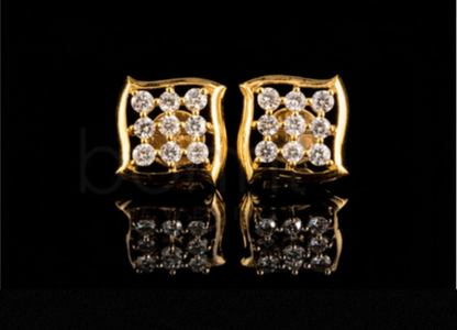 Radiant Bloom Lab-Grown Diamond Stud Earrings | EF Color • VVS/VS Clarity • Ideal Cut