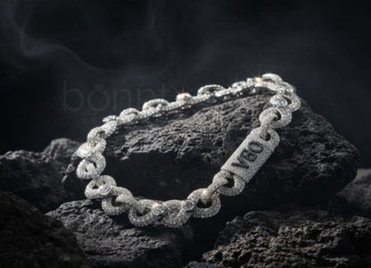 Iced Moissanite Cuban Chain Necklace – D Color VVS, Luxury Hip Hop Statement