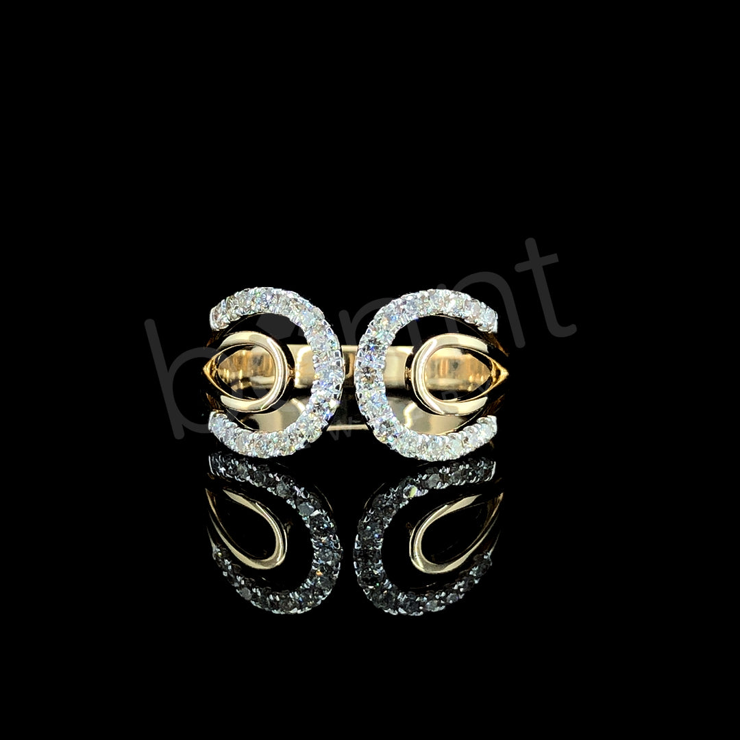 Rose Gold Diamond Halo Ring – Exquisite Round-Cut Brilliance