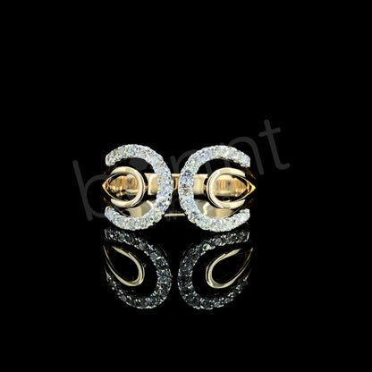 Rose Gold Diamond Halo Ring – Exquisite Round-Cut Brilliance
