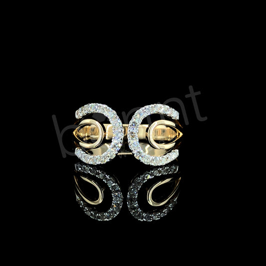 Rose Gold Diamond Halo Ring – Exquisite Round-Cut Brilliance
