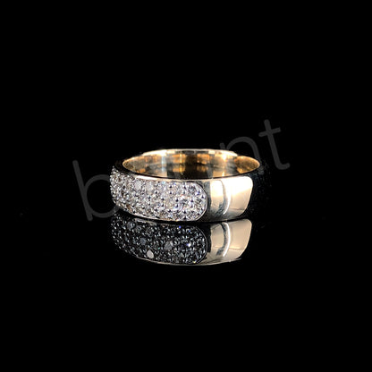 Rose Gold Diamond Pave Band - Classic Luxury with Endless Sparkle