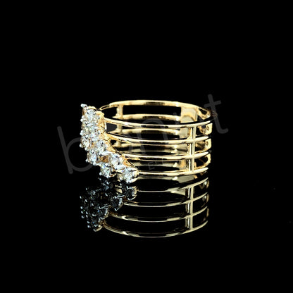 Rose Gold Multi-Band Diamond Ring – Modern Sophistication with Openwork Design