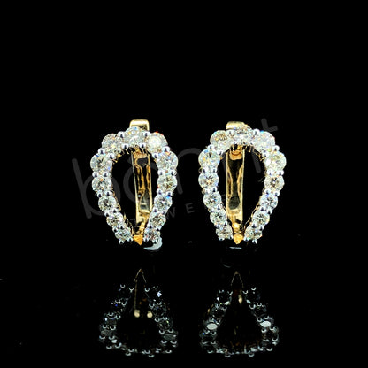 Rose Gold Teardrop Diamond Earrings – Classic Elegance in Brilliant Cut