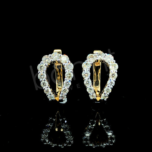 Rose Gold Teardrop Diamond Earrings – Classic Elegance in Brilliant Cut