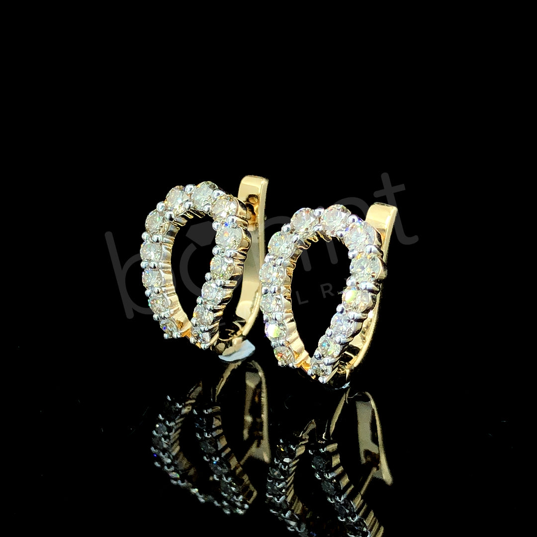 Rose Gold Teardrop Diamond Earrings – Classic Elegance in Brilliant Cut