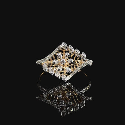 Floral Halo Lab-Grown Diamond Ring in EF Color | Elegant Nature-Inspired Luxury