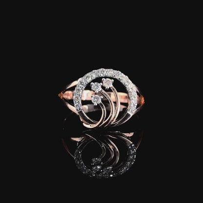 Eternal Embrace Moissanite Diamond Ring – D Color VVS Clarity | Romantic Swirl Design